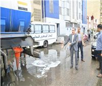  محافظ الغربية يتفقد جهود رفع مياه الأمطار فى طنطا 
