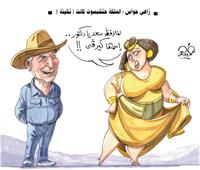 كاريكاتير| زاهي حواس: «حاتشبسوت كانت تخينة»