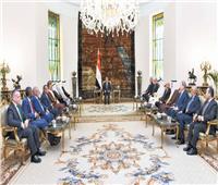 الرئيس يستعرض مع رؤساء المجالس والبرلمانات العربية تطورات الأوضاع في غزة