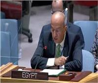 مندوب مصر يدعو الدول الأعضاء لسرعة إصدار قرارًا بمنح دولة فلسطين العضوية