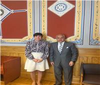 السفير المصري بالنرويج يلتقي رئيسة لجنة العلاقات الخارجية بالبرلمان