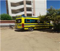 13 سيارة إسعاف مجهزة أمام لجان الثانوية العامة في أسوان 