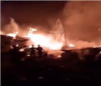 الحماية المدنية تدفع 7 سيارات إطفاء لإخماد حريق في منطقة الزرايب بالبراجيل