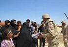 الجيش الثاني يوزع آلاف الحصص التموينية على أهالي شمال سيناء