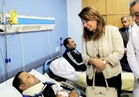 غادة والي تزور مستشفى الشرطة للاطمئنان على مصابي العمليات الإرهابية