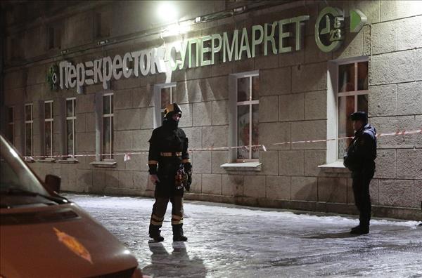 الشرطة الروسية في محيط انفجار سان بطرسبرج