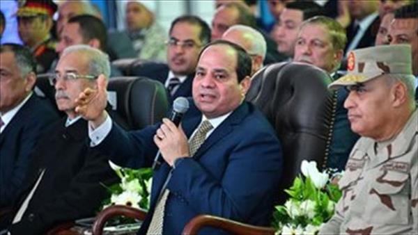 الرئيس عبد الفتاح السيسي خلال افتتاح حقل ظهر