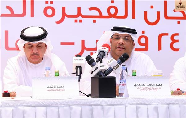 السيد محمد سعيد الضنحاني والسيد محمد الأفخم خلال المؤتمر الصحفي 