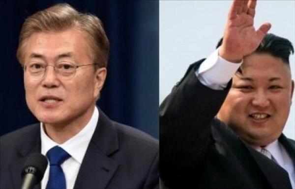 الزعيمان الكوري الشمالي والجنوبي