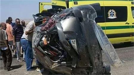 مصرع وإصابة 4 أشخاص في حادث بالطريق الدولي المحلة - كفر الشيخ