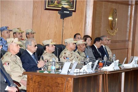 الرئيس عبدالفتاح السيسي خلال افتتاح قيادة قوات ​شرق القناة لمكافحة الإرهاب 
