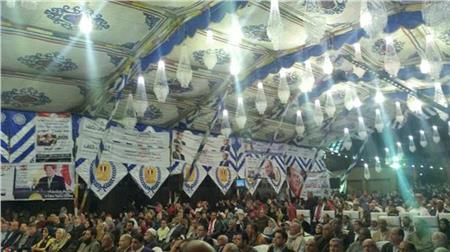مؤتمر جماهيري حاشد لتأييد الرئيس السيسي بالزرقا في دمياط