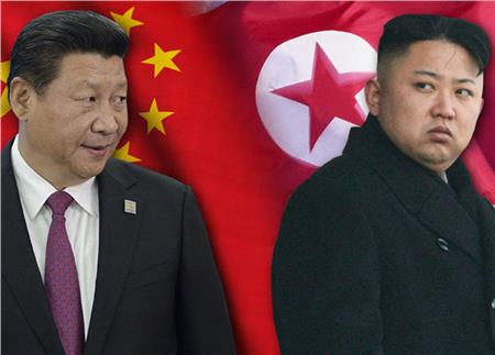 الزعيمان الكوري الشمالي والصيني