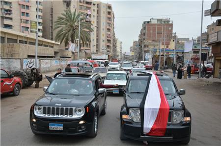 مسيرة حاشدة لحزب حماة الوطن بدمنهور لدعم الرئيس السيسى فى الانتخابات الرئاسية 