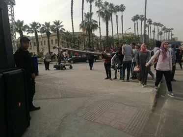 احتفالات بفوز السيسي أمام جامعة القاهرة