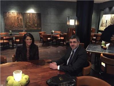 وزيرة السياحة  رانيا المشاط مع الأمين العام للمنظمة زوراب بولوليكاشفيلى