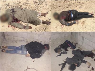 جثث الإرهابيين بالبيان التاسع عشر للقوات المسلحة