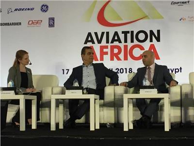 جانب من فعاليات مؤتمر ومعرض الطيران الأفريقي