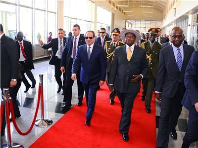 الرئيس عبد الفتاح السيسي والرئيس الأوغندي يوري موسيفيني