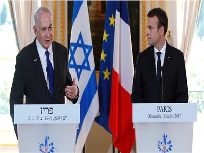 رئيس الوزراء الإسرائيلي بنيامين نتنياهو والرئيس الفرنسي إيمانويل ماكرون