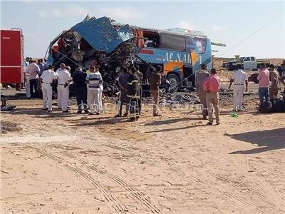 مصرع 8 وإصابة 27 شخصا في حادث تصادم بطريق «مطروح- الإسكندرية»