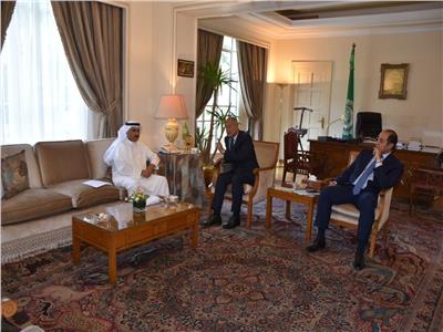 جانب من لقاء أمين عام الجامعة العربية مع مديرالـ«الكسو»