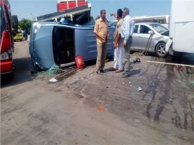 مصرع و إصابة 6 في حادث تصادم 13 سيارة بالإسكندرية