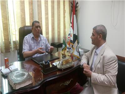 د. عبد الرحمن الباجورى مع محرر بوابة اخباراليوم