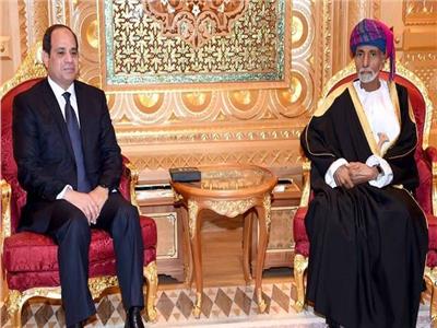 السلطان قابوس مع الرئيس عبد الفتاح السيسي 
