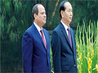 جانب من زيارة الرئيس الفيتنامي إلى مصر