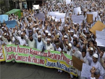 صورة من تظاهرات اليوم في باكستان