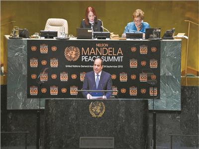 الرئيس السيسي يلقي خطابه في الأمم المتحدة
