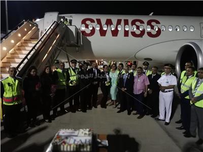 مصرللطيران للخدمات الجوية تحتفل بوصول أول الرحلات السويسرية لمطار الغردقة    