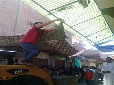 تنفيذ 23 إزالة إدارية خلال حملة بشوارع أبوقرقاص في المنيا
