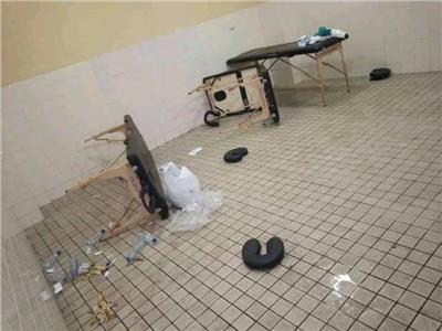 تحطم غرفة ملابس فريق نادي المصري البورسعيدي