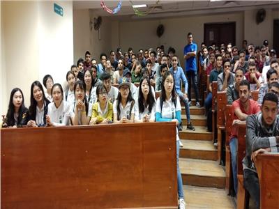 وفداً من طلاب جامعة بكين للغابات الصينيه في زياره لجامعة بنها