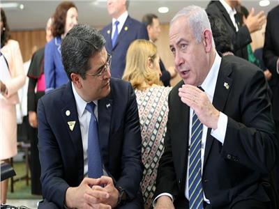 رئيس الوزراء الإسرائيلي بنيامين نتنياهو ورئيس هندوراس خوان أورلاندو هرنانديز