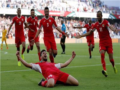 فرحة أردنية بهدف المباراة