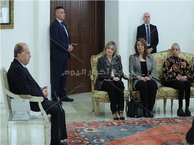 الرئيس ميشيل عون الوفد المشارك في منتدي القطاع الخاص