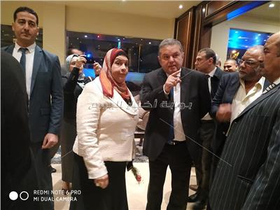 وزير قطاع الأعمال العام خلال افتتاحه فندق شهر زاد بالعجوزة