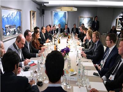 لقاء الرئيس السيسي بعدد من رؤساء كبرى الشركات الدولية