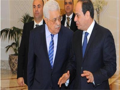  الرئيس عبد الفتاح السيسي والرئيس الفلسطيني محمود عباس أبومازن