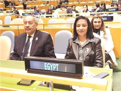 مايا مرسي تلقي كلمة جمهورية مصر العربية في فعاليات الدورة 63 للجنة وضع المرأة بالأمم المتحدة