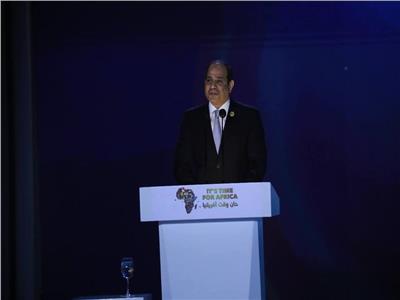 الرئيس السيسي خلال كلمته في الجلسة الافتتاحية للملتقى