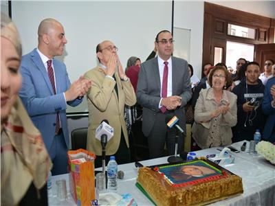 تكريم محمد صبحي في إحتفالية عيد ميلاده بالأكاديمية البحرية