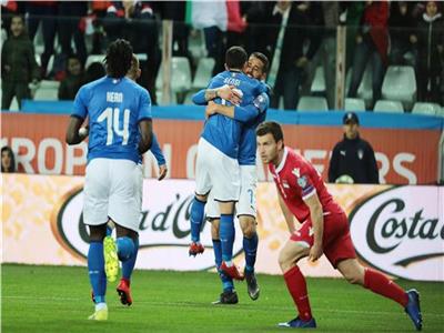 فرحة لاعبي منتخب إيطاليا بالفوز