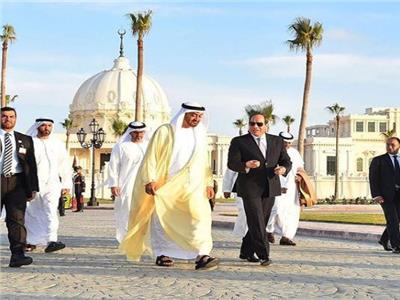 الرئيس السيسي خلال استقباله محمد بن زايد بقصر التين