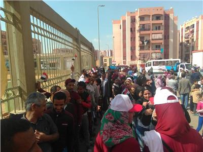طوابير أمام لجان «تحيا مصر» للاستفتاء على الدستور بالأسمرات