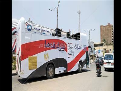 حافلات تجوب حلوان لحث المواطنين على المشاركة بالاستفتاء