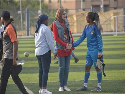 دينا الرفاعي في مباراة دجلة ومركز شباب الأميرية